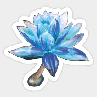 Blue Lotus Flower Sticker